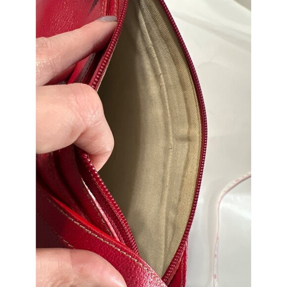 Rare Y2K Kate Spade New York Boar Skin Red Leather Shoulder Made In Ital - Picture 14 of 15